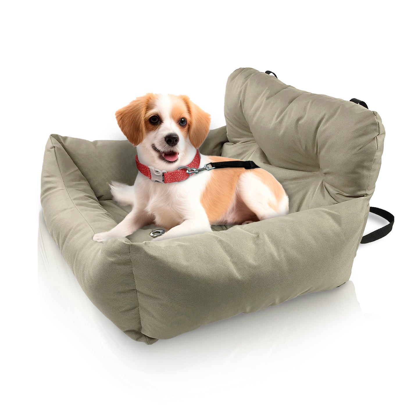 Co-Pilot Dog Beds for Cars -  Booster Safety Car Seats for Small Dogs - Travel Pet Bed, Seat Belt Compatible