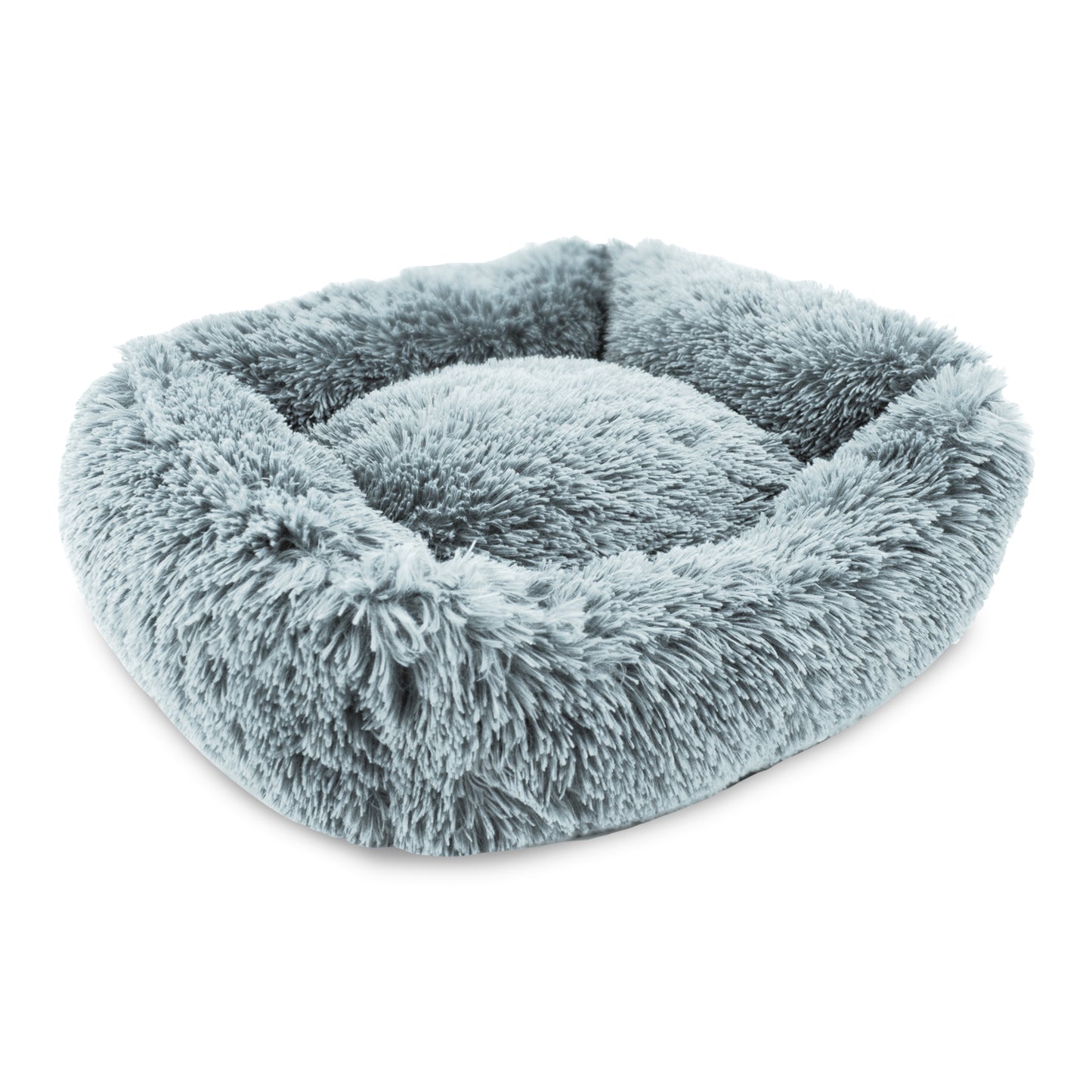 Details Dog Bed for Small Medium Dogs, Plush Calming Sleeping Cuddler for Pet, Super Lux Shaggy Fur Cushion Beds