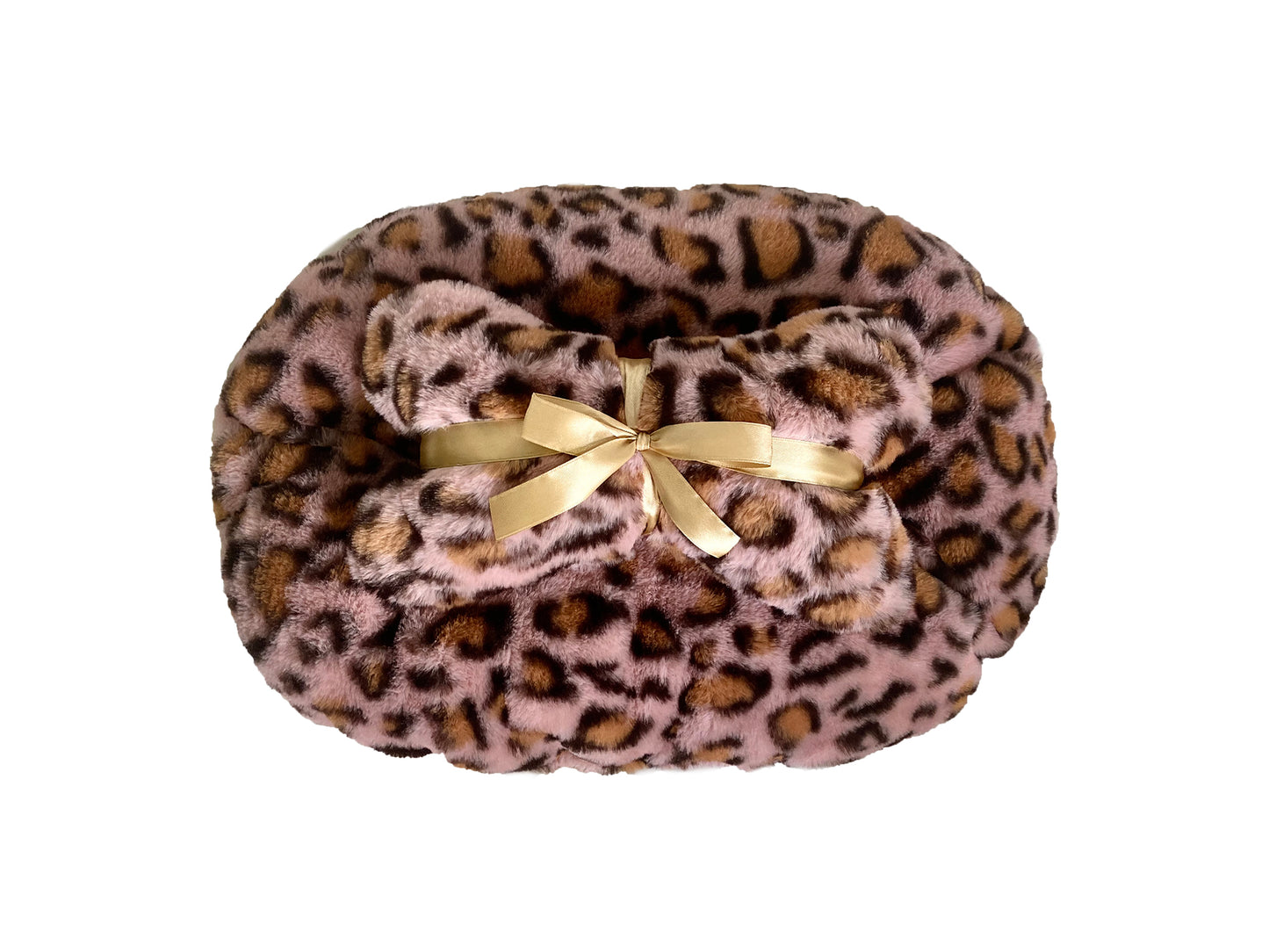 Dream Black Label Leopard Princess Dog Bed - Puppy Bed for Small Dogs - Washable Cuddler Cat Bed - Elegant, Royal Design Beds for Puppy and Kitten