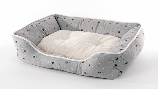 Details Microsuede Pet Bed, Dog Beds for Small Dogs and Cats, Calming Cuddler Bed for Pets with Sides and Plush Center