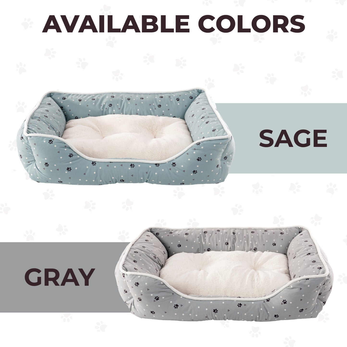 Details Microsuede Pet Bed, Dog Beds for Small Dogs and Cats, Calming Cuddler Bed for Pets with Sides and Plush Center