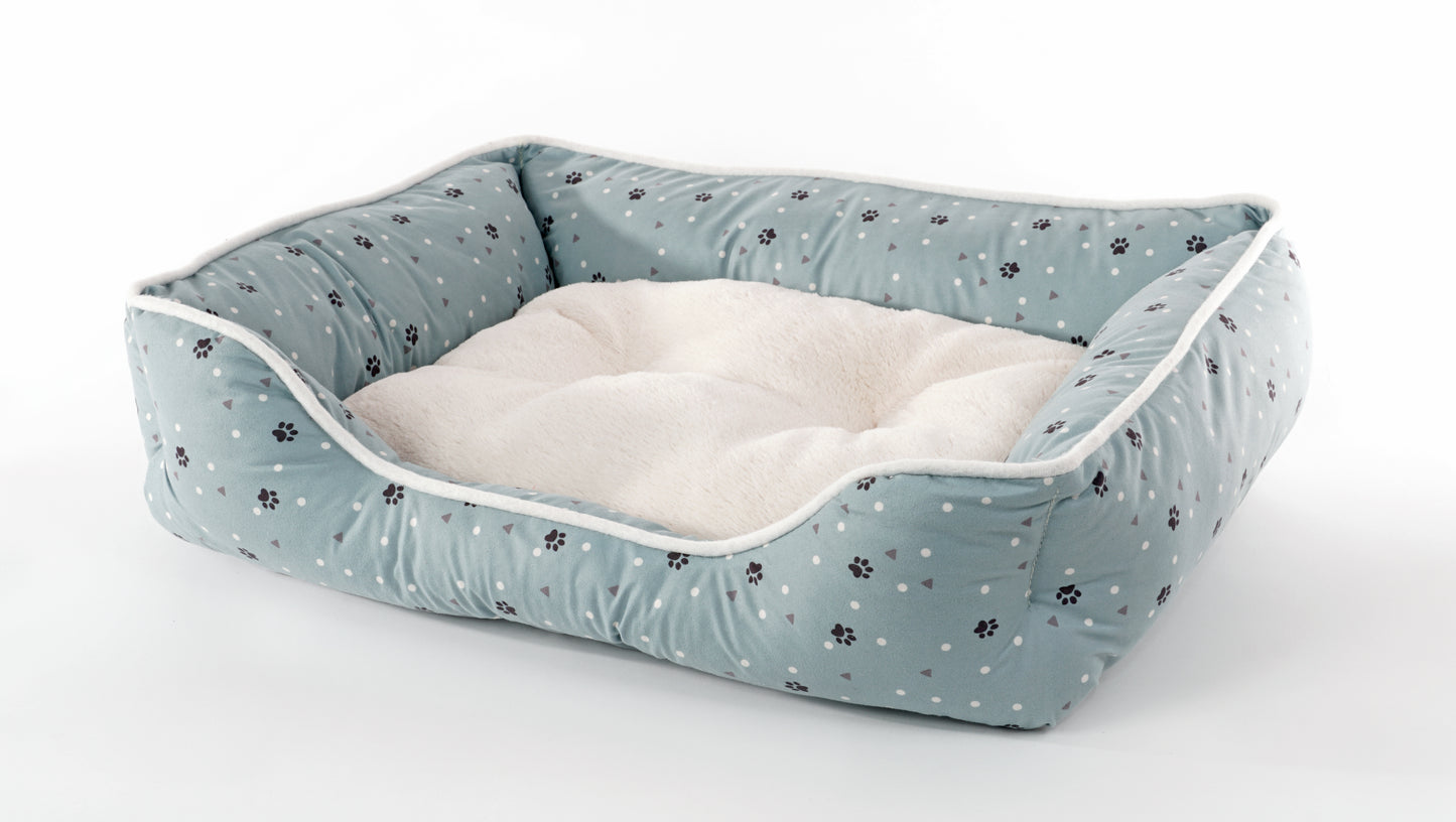 Details Microsuede Pet Bed, Dog Beds for Small Dogs and Cats, Calming Cuddler Bed for Pets with Sides and Plush Center