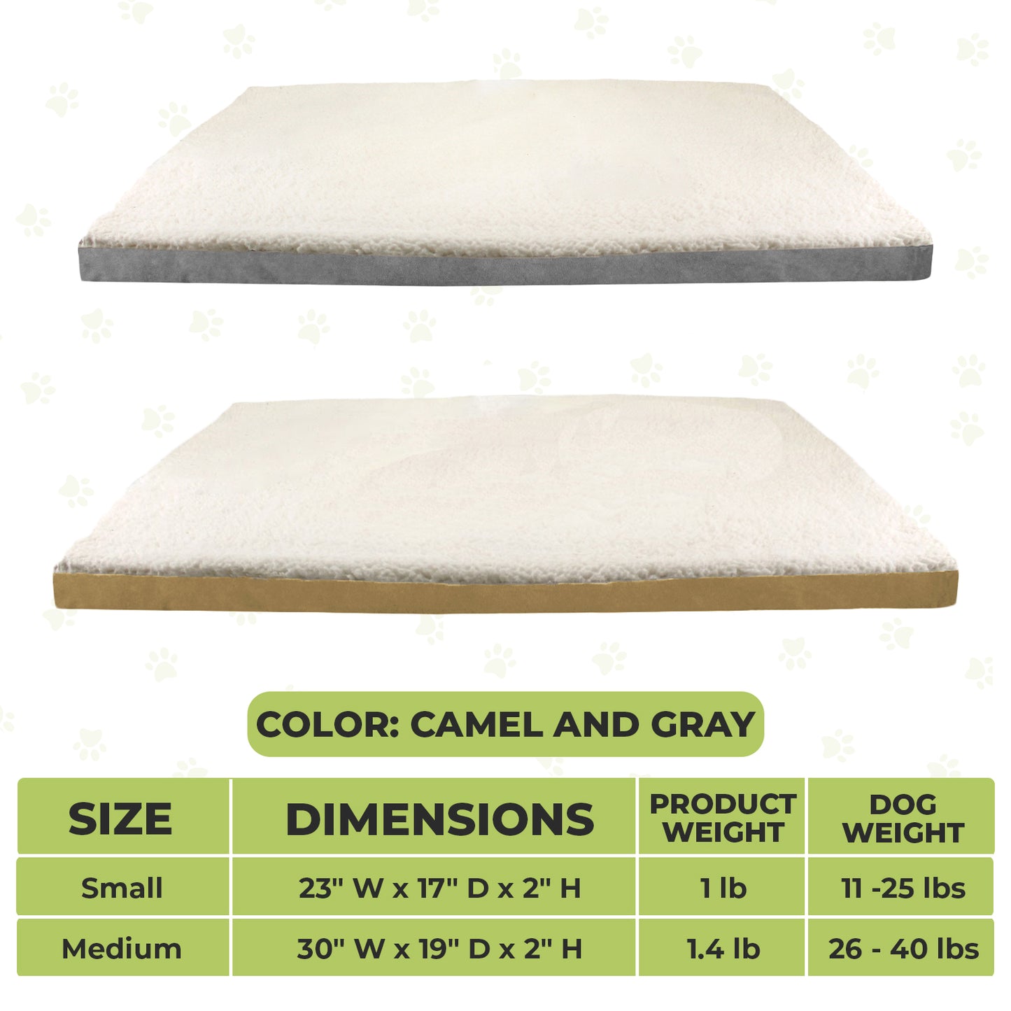 Restology Orthopedic Pet Bed - Beds for Dogs - Sherpa Crate Mat for Small Medium Dog, Removable and Washable Cover, Heavy-Duty