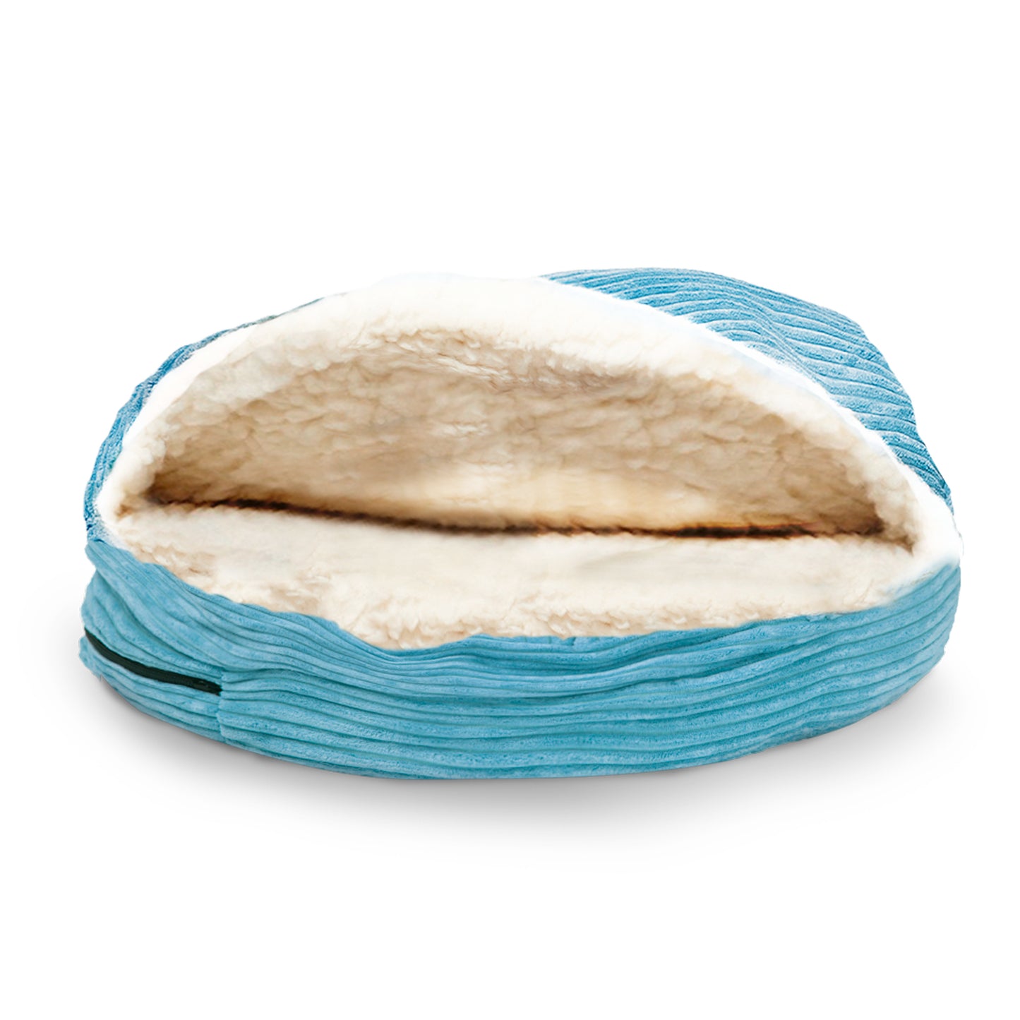 Details Cozy Pet Bed Cave, Hooded Dog Bed Dome for Small Medium Dogs, Washable, Corduroy and Sherpa Lined Pouched Beds