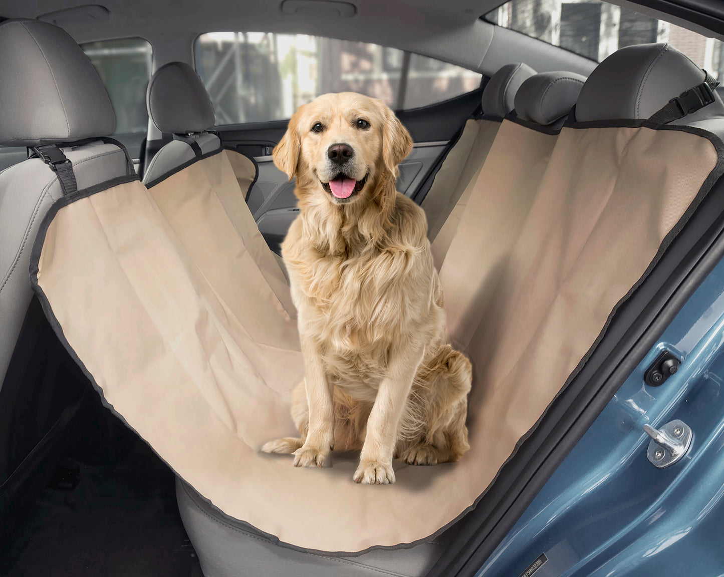 Co-Pilot Dog Car Seat Cover - Pet Hammock for Back Seat, 100% Waterproof, Durable