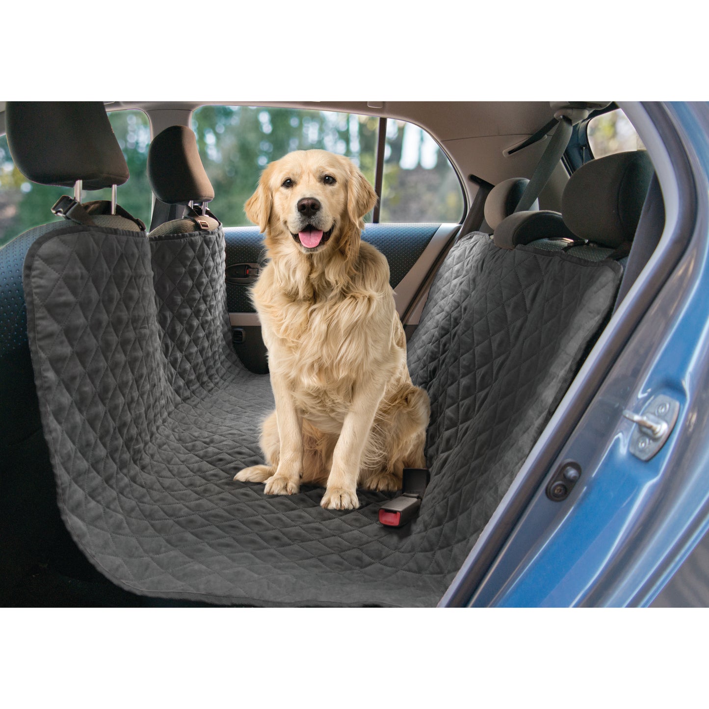 Co-Pilot Car Seat Cover for Pets - Back Seat Protector for Dogs - Pet Hammock, Scratch-Proof, Durable, Quilted Microsuede