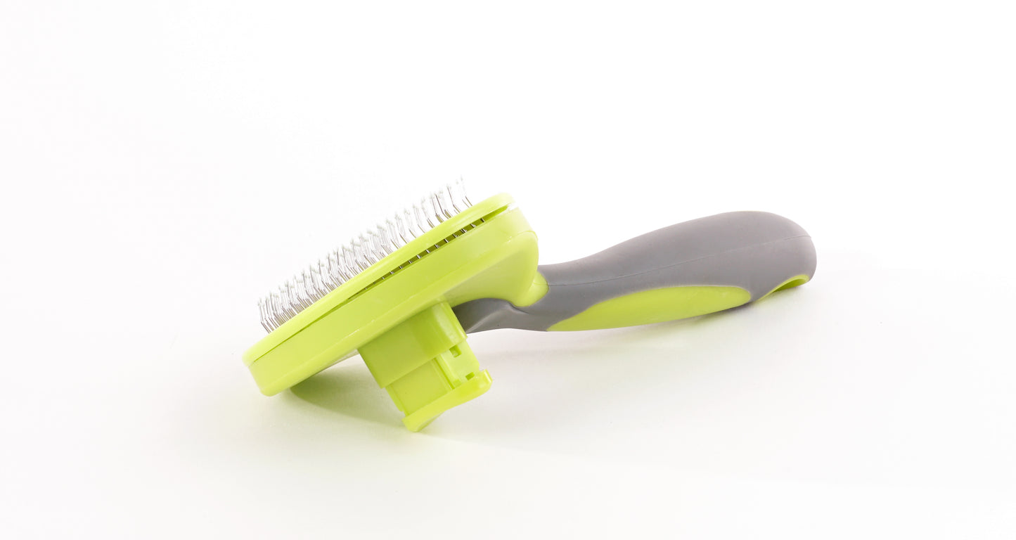 Precious Tails Dog Brush, Cat Brush, Pet Detangling Grooming Brush for Hair Removal of Pets, Retractable Slicker Brush