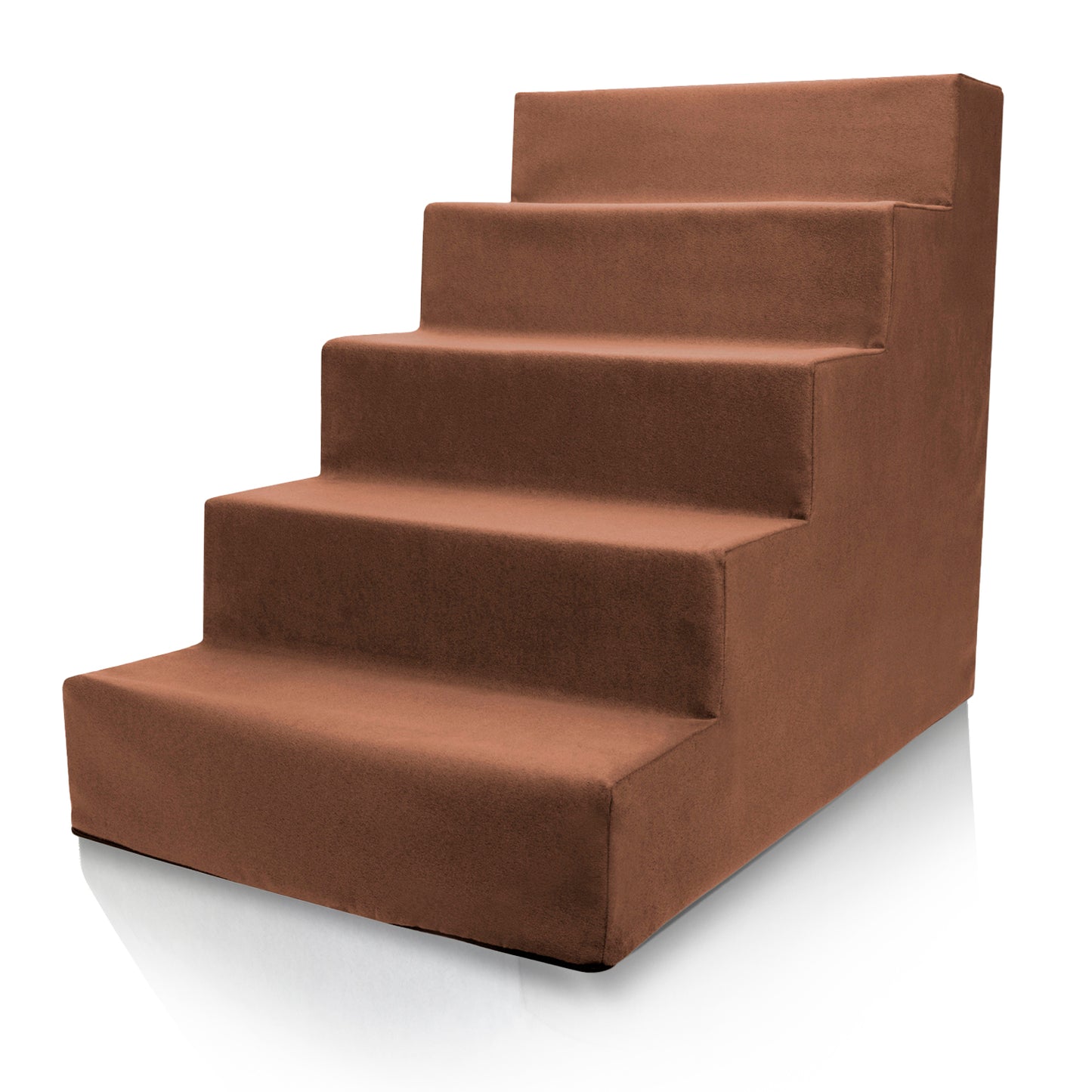 Home Base 5-Step Dog Stairs for Bed, Dog Steps for Couch, Non Slip Ramp, High Density Foam Pet Stair for Cats and Dogs