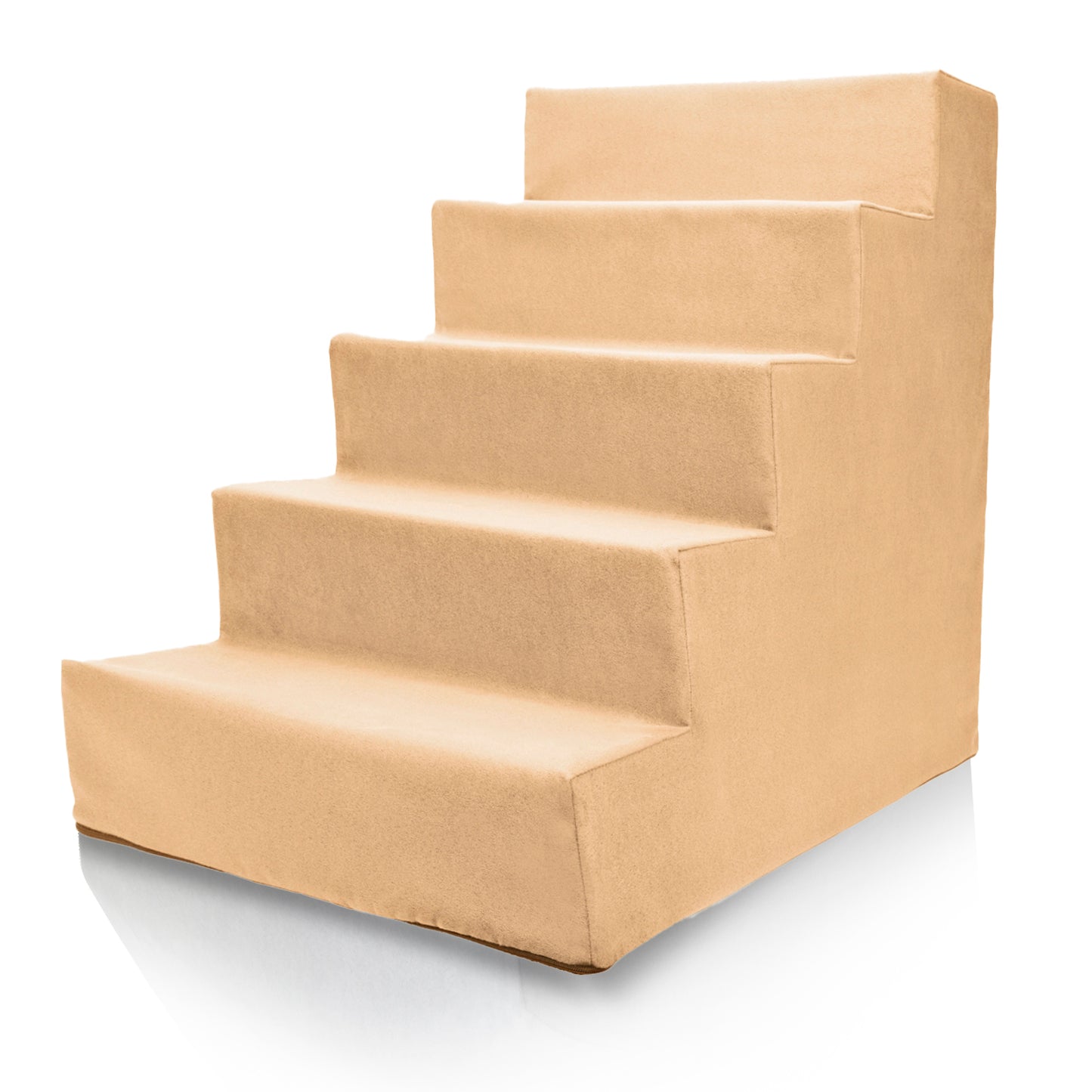 Home Base 5-Step Dog Stairs for Bed, Dog Steps for Couch, Non Slip Ramp, High Density Foam Pet Stair for Cats and Dogs