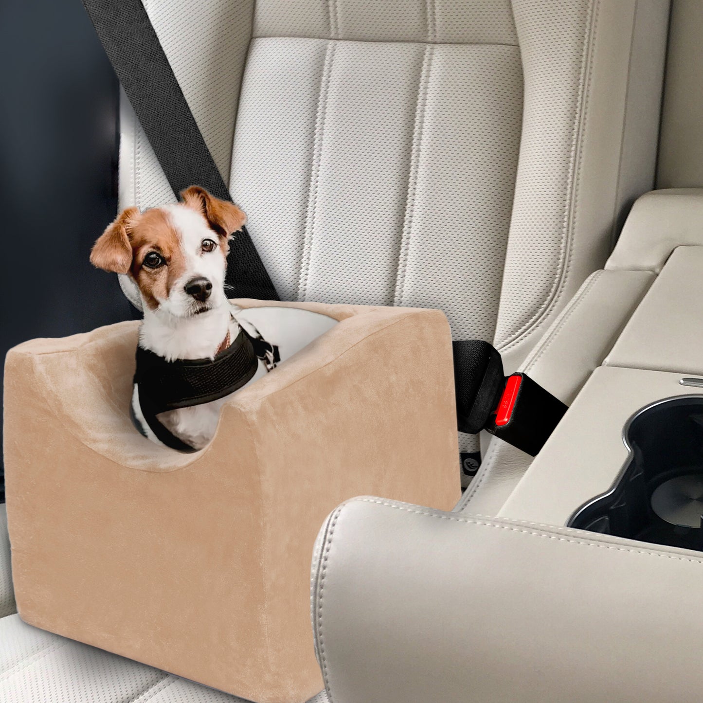 Co-Pilot Dog Car Seat - Washable Booster Seats for Small Dogs - Pet Car Seats Travel Bed for Truck &  SUV