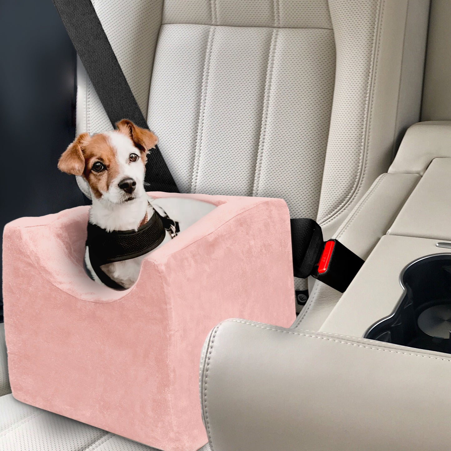 Co-Pilot Dog Car Seat - Washable Booster Seats for Small Dogs - Pet Car Seats Travel Bed for Truck &  SUV