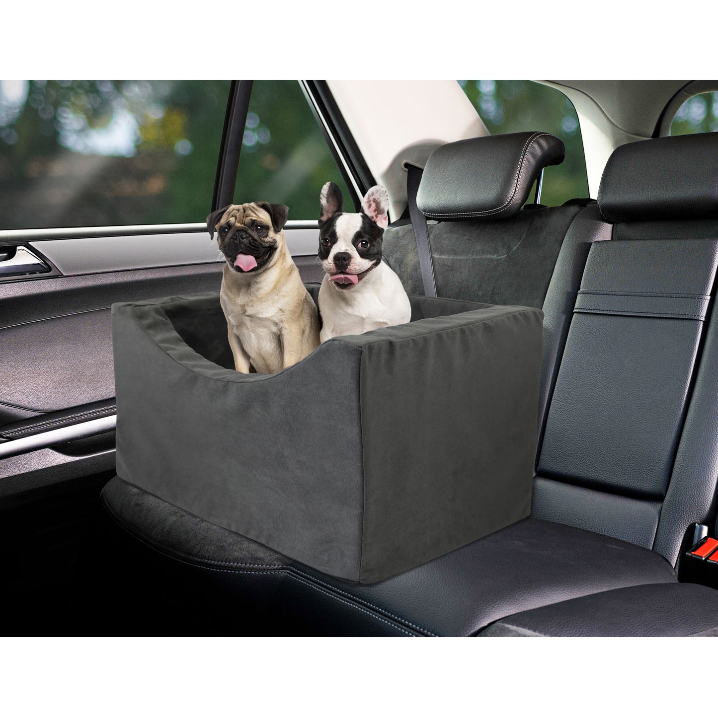 Co-Pilot Dog Car Seat - Washable Booster Seats for Small Dogs - Pet Car Seats Travel Bed for Truck &  SUV