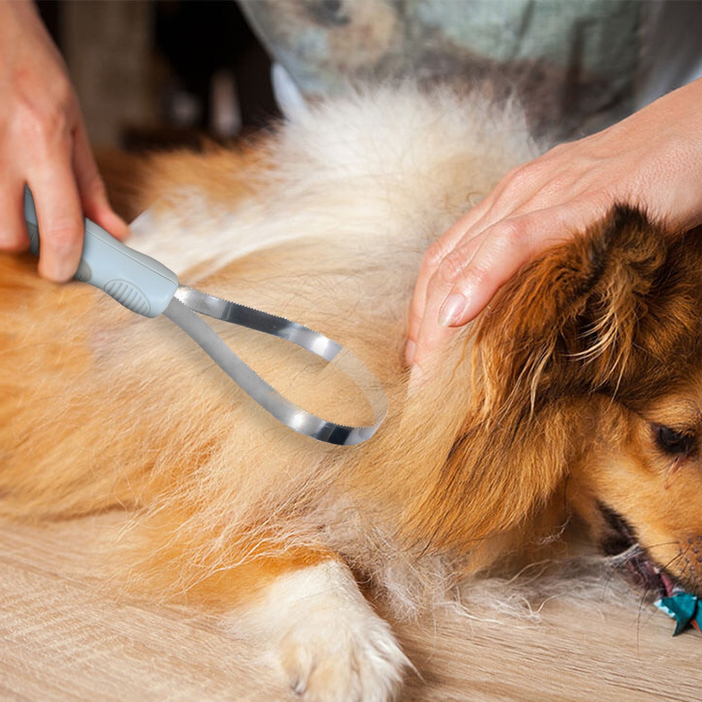 Ocean Plastic by PT Pet Deshedding Blade, Eco-Friendly Grooming Tool for Dogs and Cats