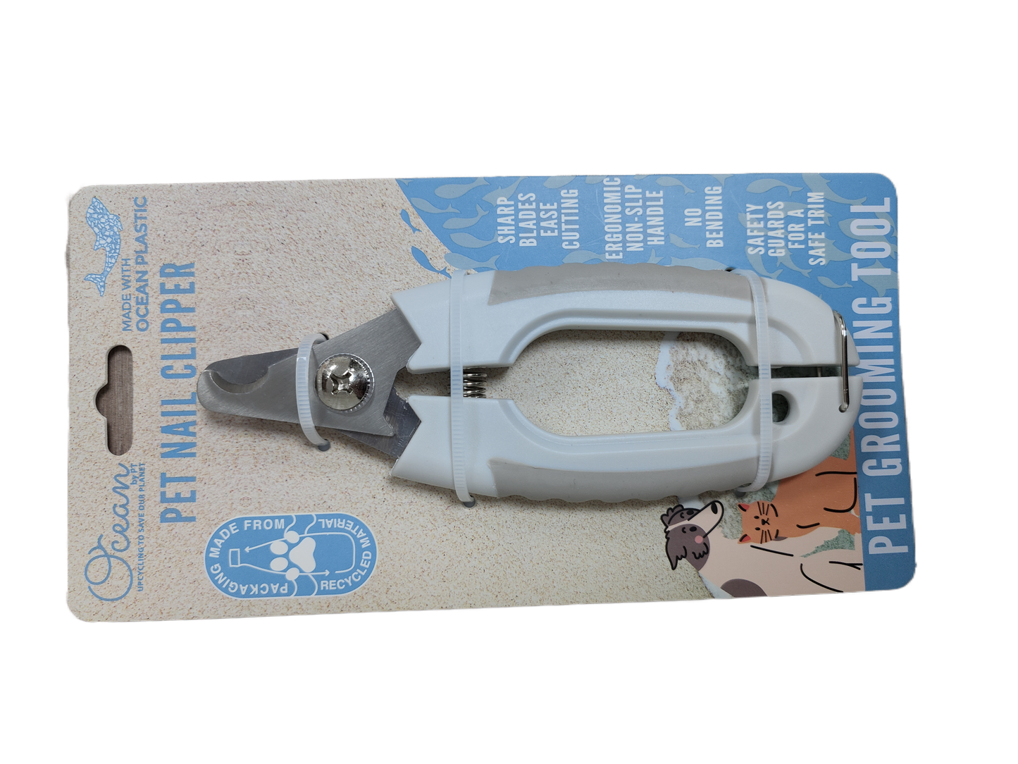 Ocean Plastic by PT Eco-Friendly Pet Nail Clipper, Sustainable Grooming Tool for Dogs and Cats