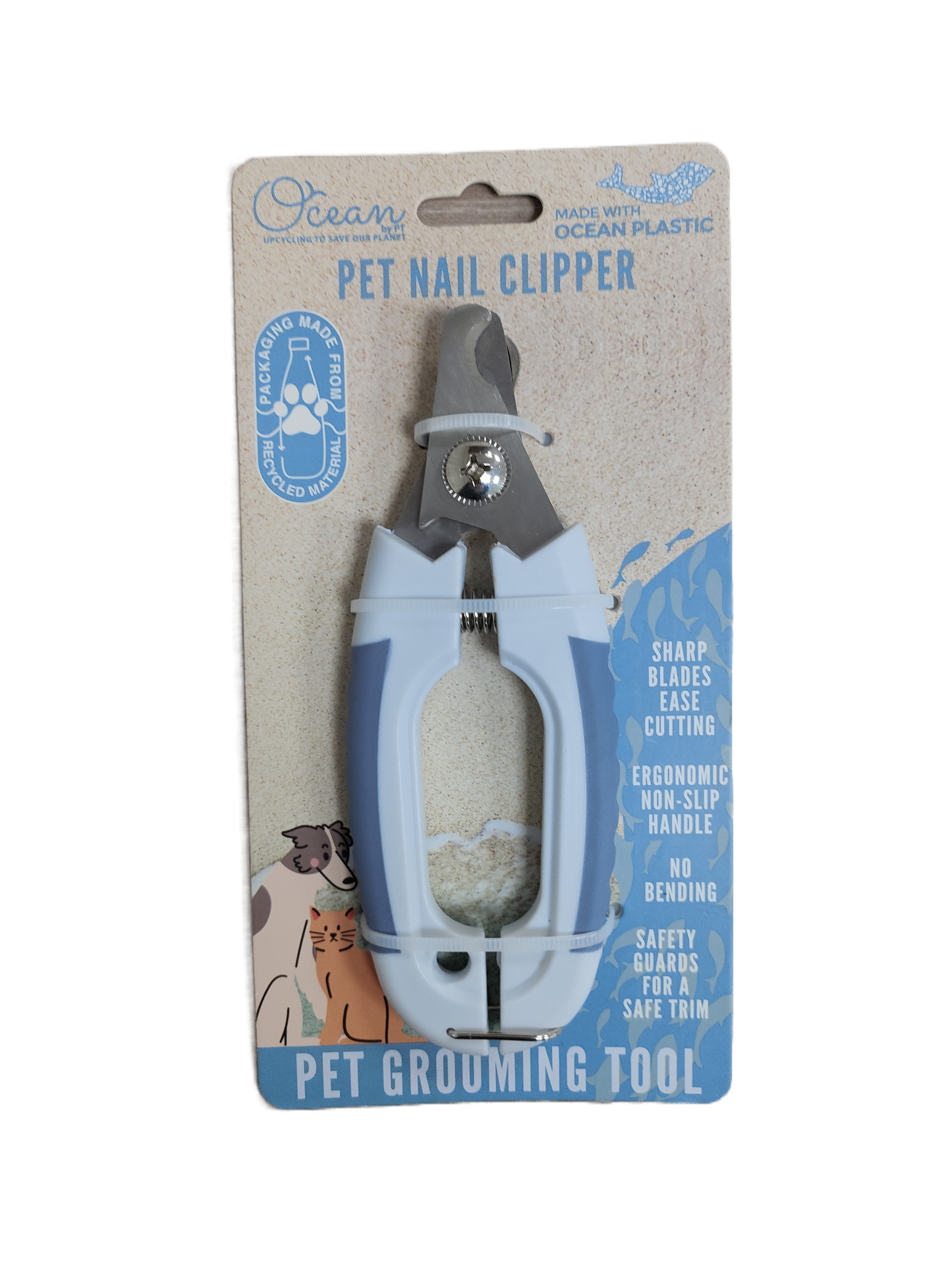 Ocean Plastic by PT Eco-Friendly Pet Nail Clipper, Sustainable Grooming Tool for Dogs and Cats