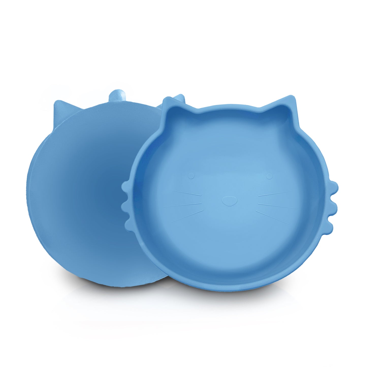 P.T. Supply Co. Cat Shaped Silicone Pet Bowl with Non-Slip Suction Base