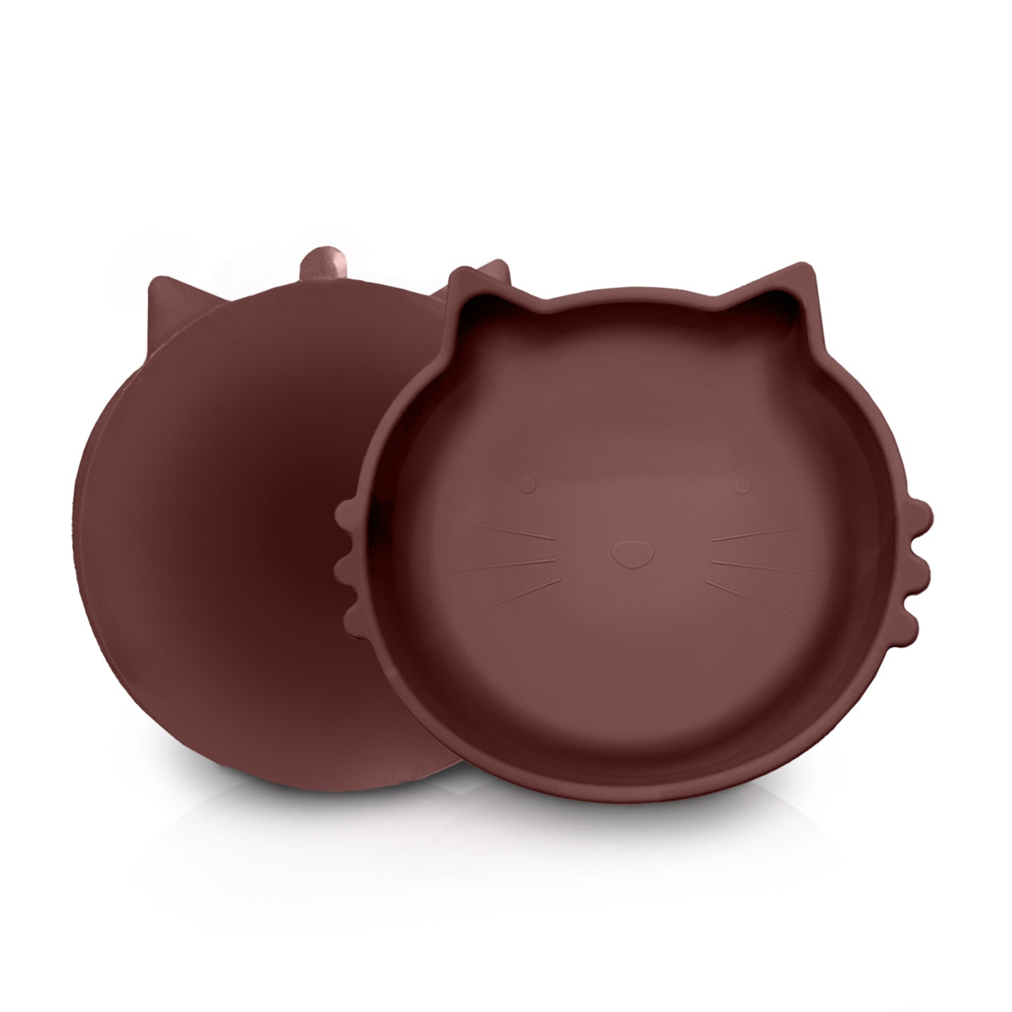 P.T. Supply Co. Cat Shaped Silicone Pet Bowl with Non-Slip Suction Base