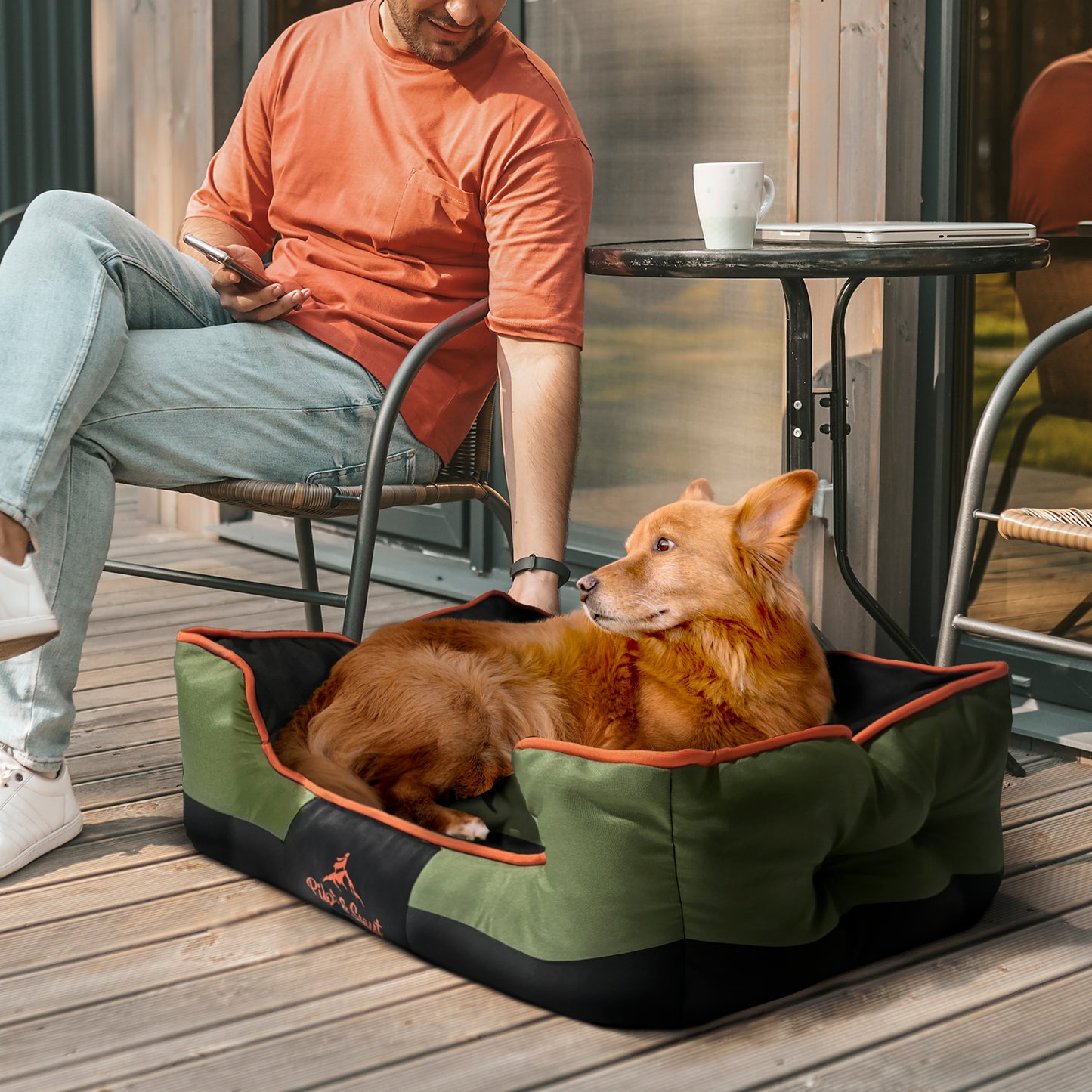 Pilot & Scout Orthopedic Pet Cuddler Bed, Water-Resistant Dog Bed for Comfort and Joint Support