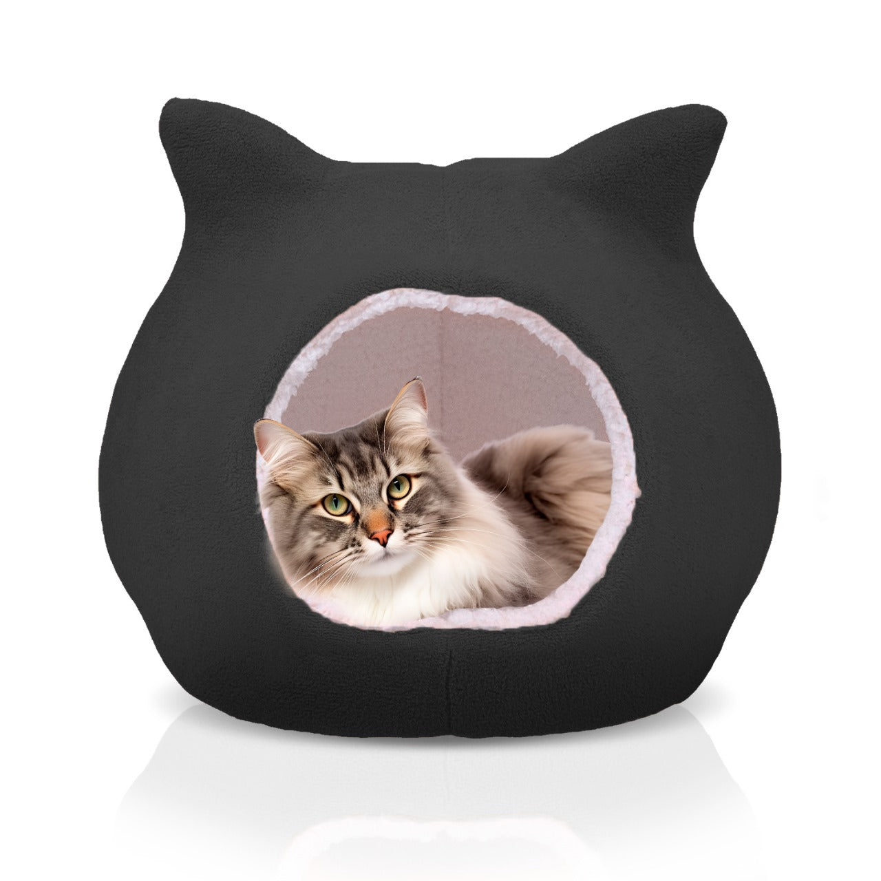 Details Cat Bed, Cave Beds for Cats, Sherpa Fleece Cat House/Tent with Removable Cushion for Pet Kittens