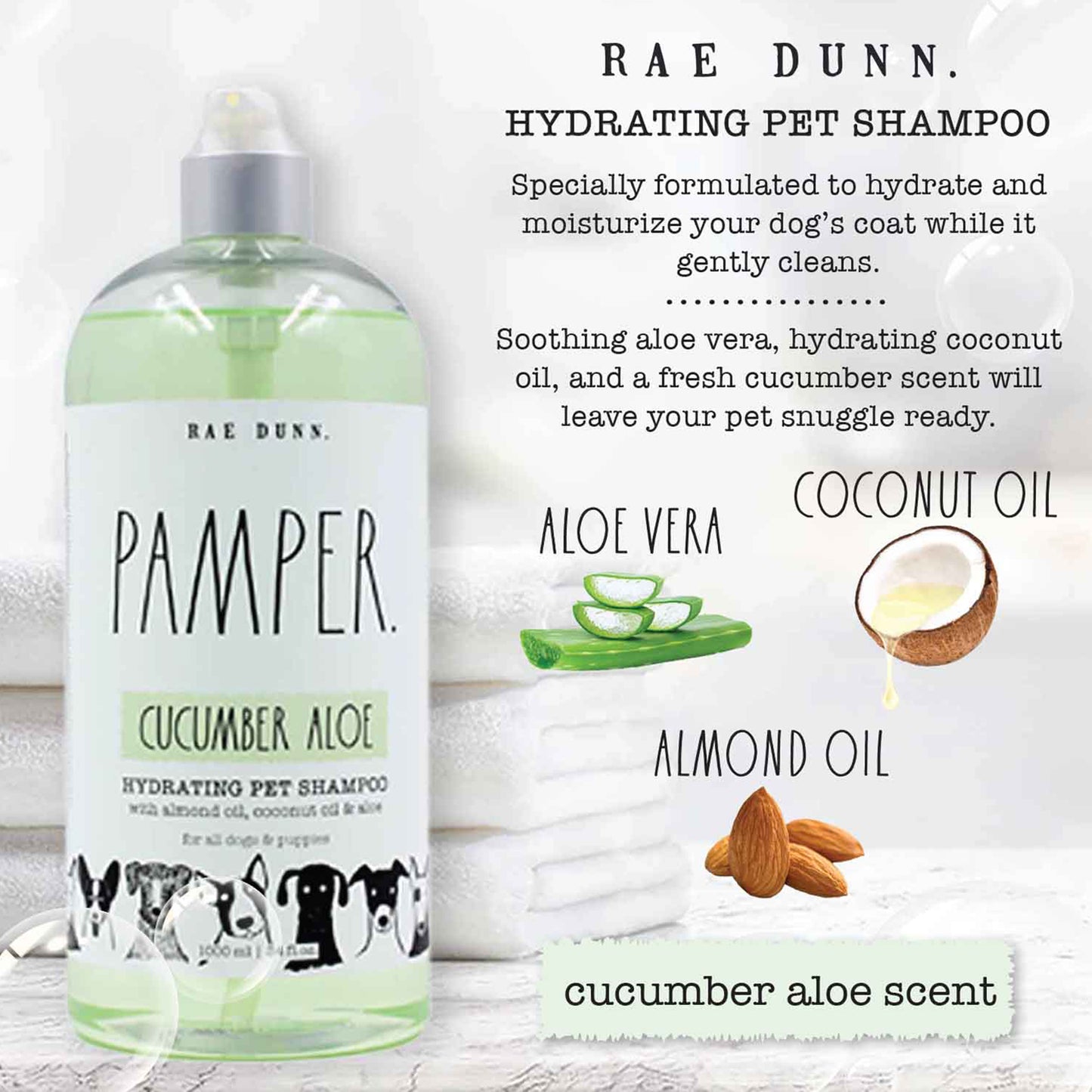 Rae Dunn "PAMPER." Hydrating Pet Shampoo