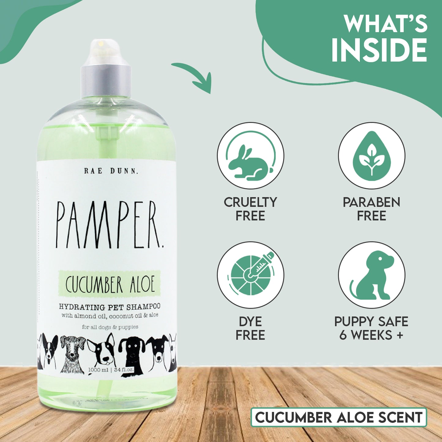 Rae Dunn "PAMPER." Hydrating Pet Shampoo