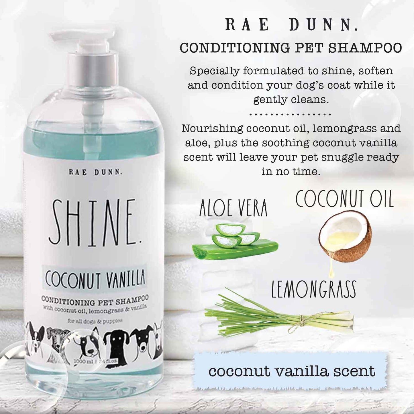 Rae Dunn "SHINE" Conditioning Pet Shampoo