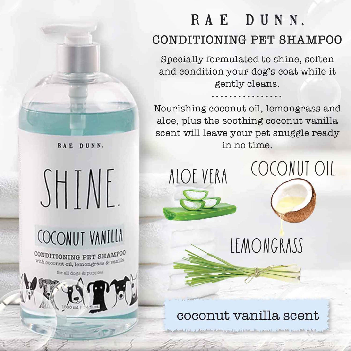 Rae Dunn "SHINE" Conditioning Pet Shampoo