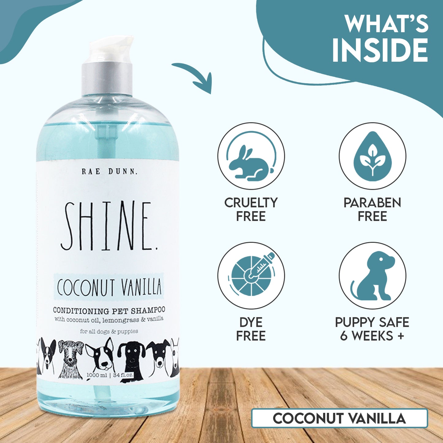 Rae Dunn "SHINE" Conditioning Pet Shampoo