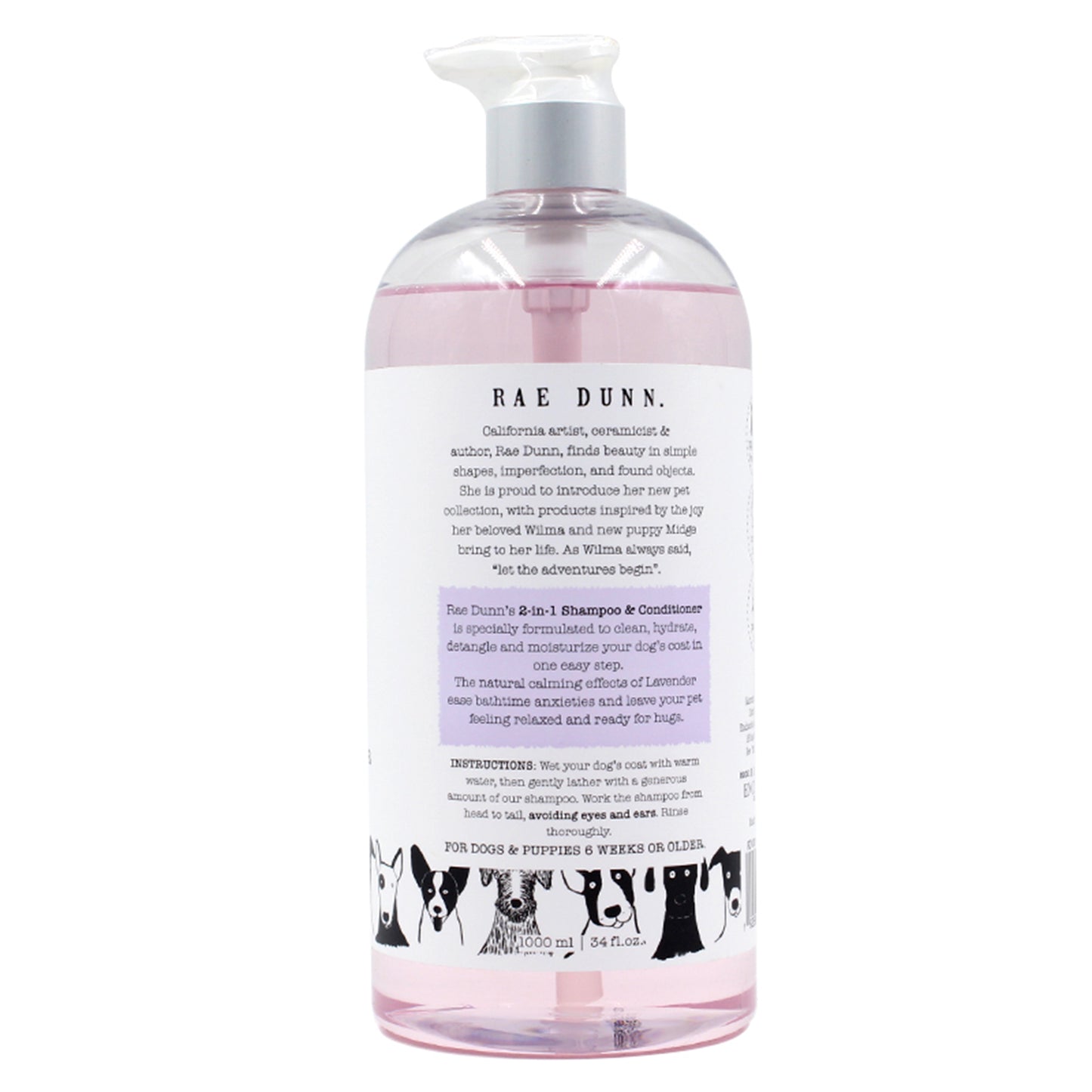 Rae Dunn "WASH." 2-IN-1 Pet Shampoo + Conditioner