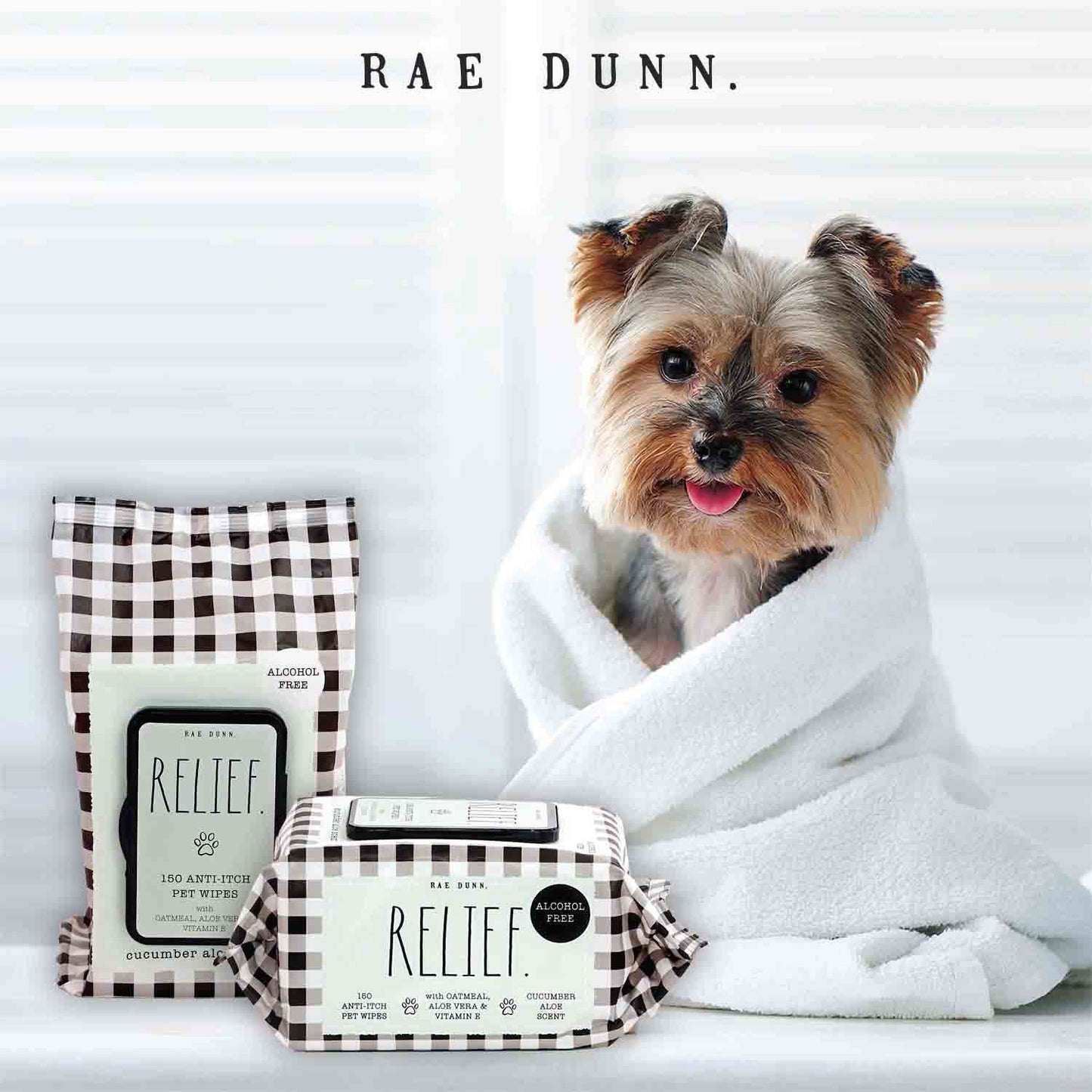 Rae Dunn "RELIEF." Anti-Itch Pet Wipes