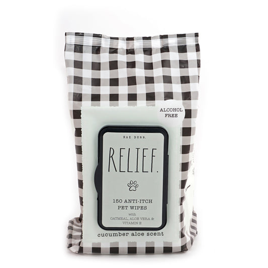 Rae Dunn "RELIEF." Anti-Itch Pet Wipes