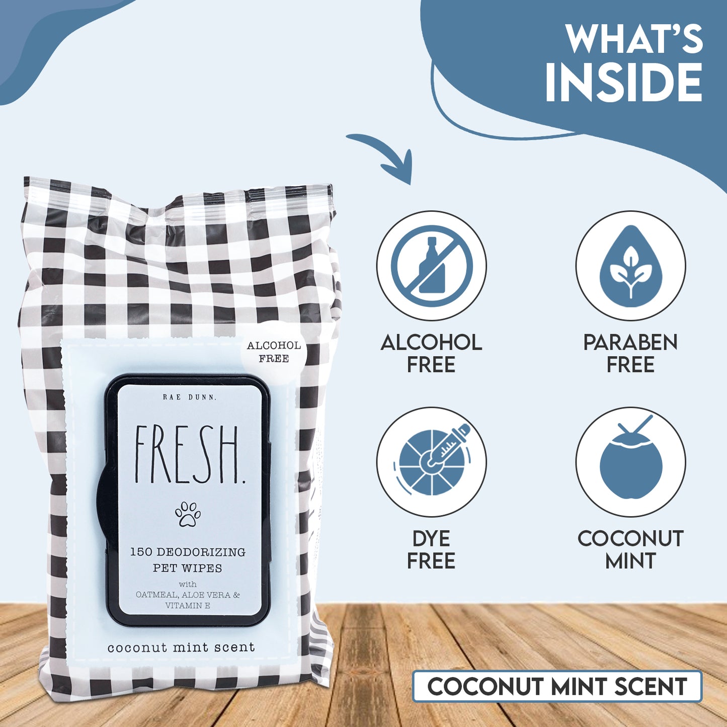 Rae Dunn " FRESH." Deodorizing Pet Wipes