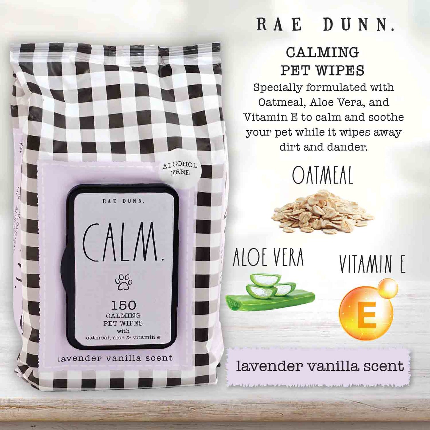 Rae Dunn " CALM" Calming Pet Wipes