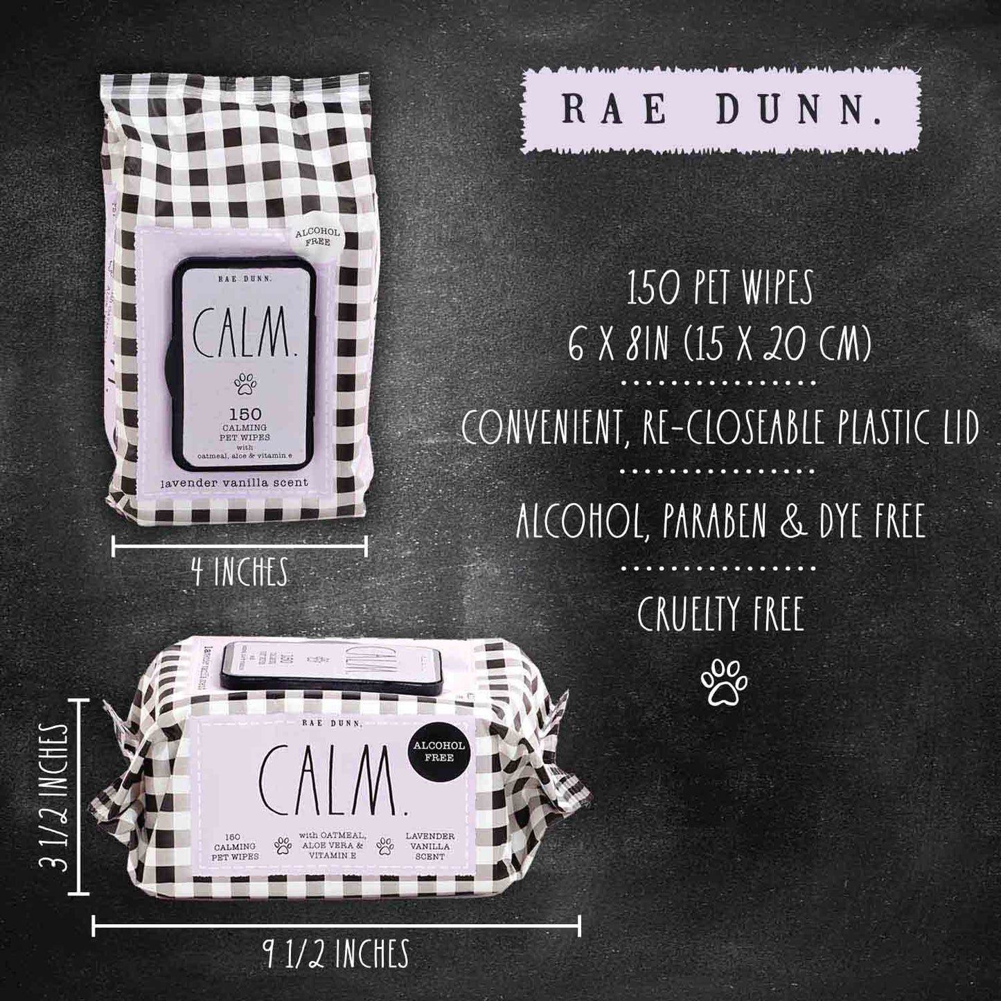 Rae Dunn " CALM" Calming Pet Wipes