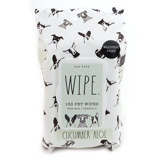 Rae Dunn "WIPE" Pet Wipes with Aloe and Vitamin E. Cucumber Aloe Scent