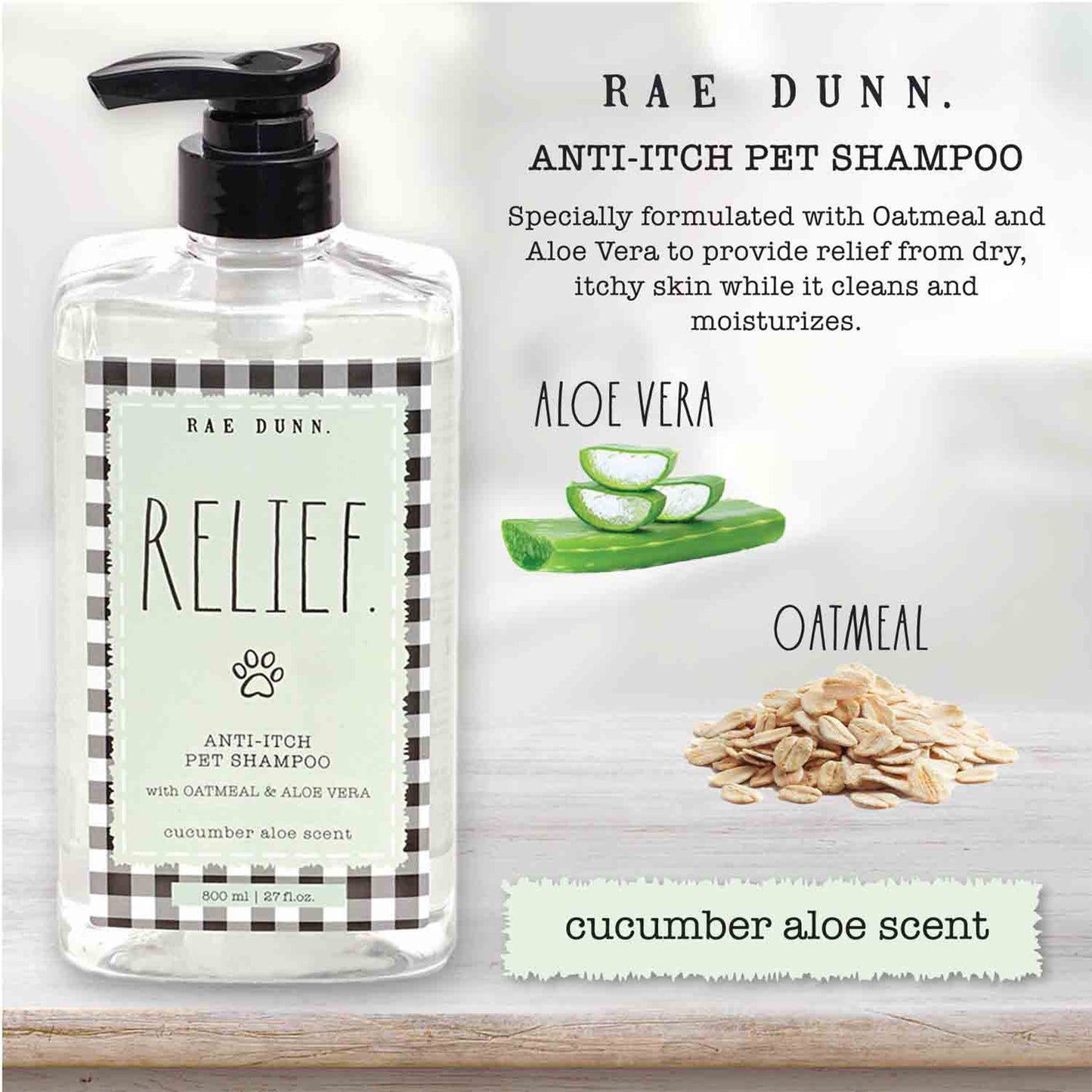 Rae Dunn "RELIEF." Anti-Itch Pet Shampoo