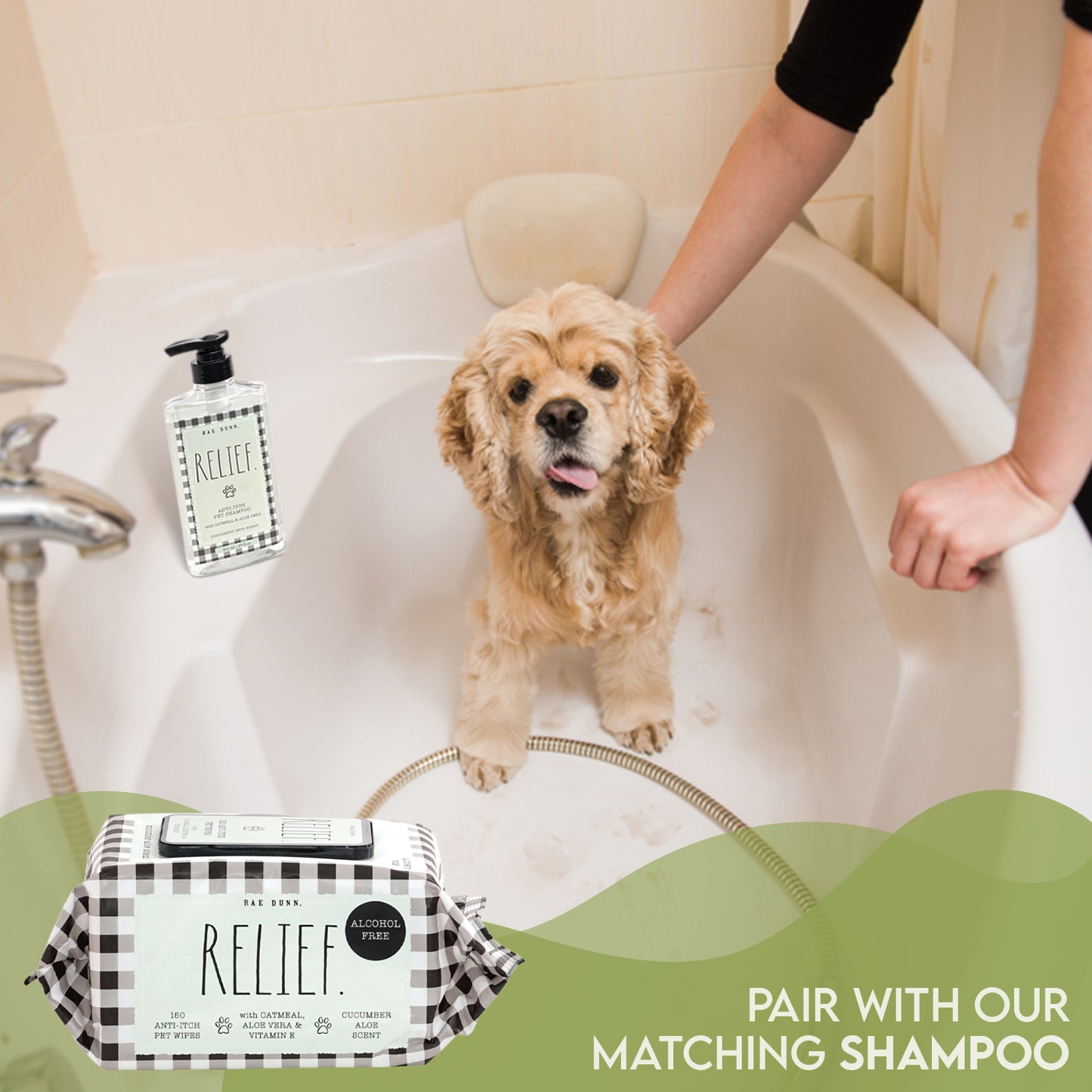 Rae Dunn "RELIEF." Anti-Itch Pet Shampoo