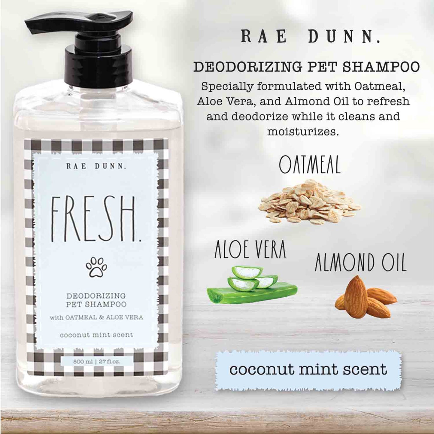 Rae Dunn "FRESH" Deodorizing Pet Shampoo