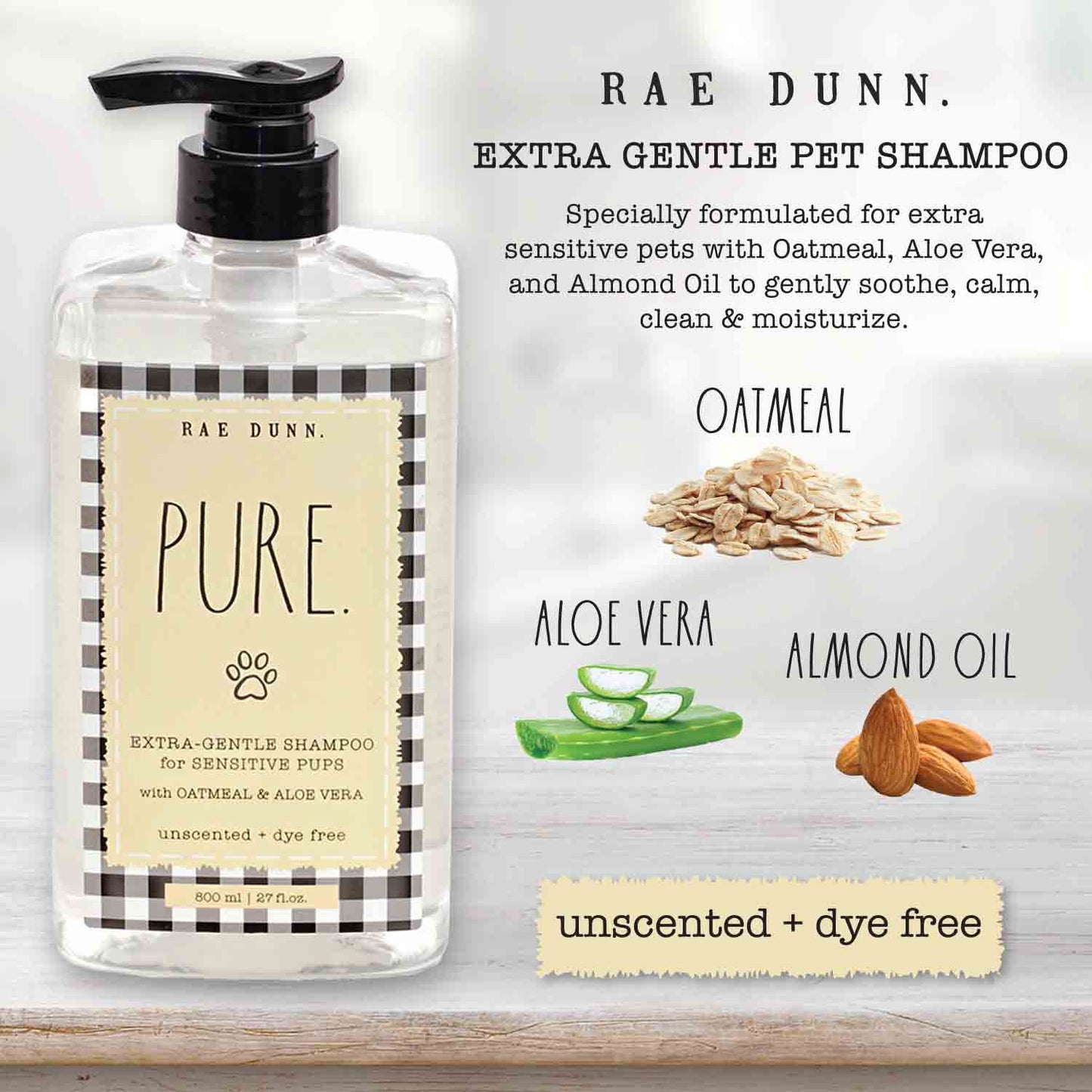 Rae Dunn "PURE" Extra Gentle Pet Shampoo