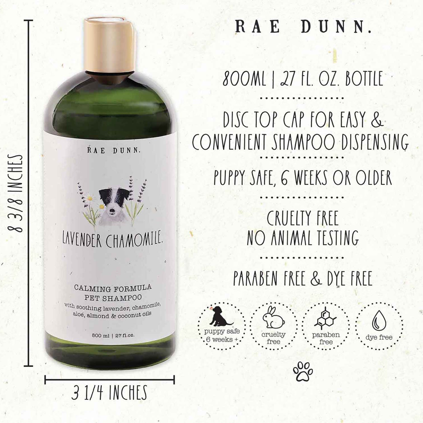 Rae Dunn Calming Formula Pet Shampoo