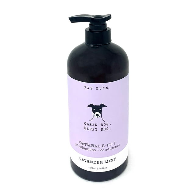 Rae Dunn "Clean Dog. Happy Dog." Oatmeal  2-IN-1 Pet Shampoo and Conditioner